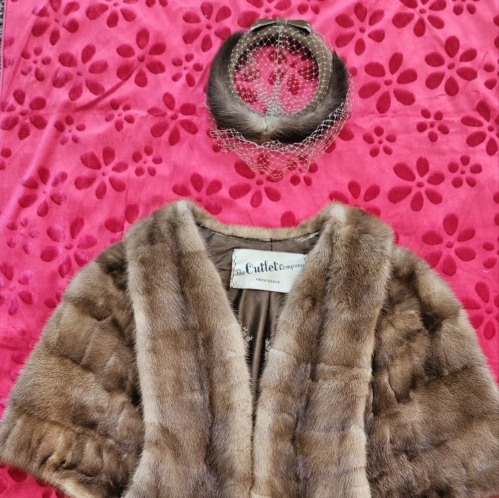 Vintage fur shrug